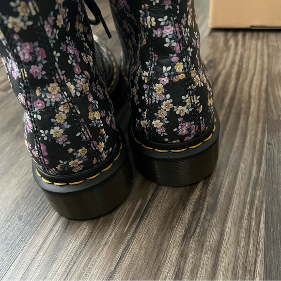 Dr. Martens Black Floral Air Wair Boots - Picture 5 of 15